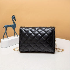 Argyle Quilted Chain Crossbody Bag Tassel Shoulder Small Flap Square Purse