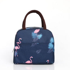 Pattern Zipper Satchel Bag Lightweight Lunch Insulated Bag For Work