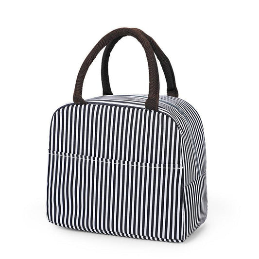 Pattern Zipper Satchel Bag Lightweight Lunch Insulated Bag For Work