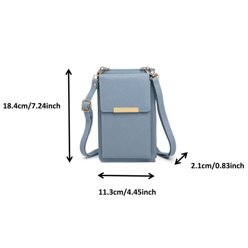 Solid Shoulder Bag All Match Zipper Coin Purse