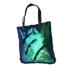 Mermaid Sequins Shoulder Bag Glitter Tote Bag Large Bling Travel Beach