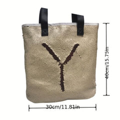 Mermaid Sequins Shoulder Bag Glitter Tote Bag Large Bling Travel Beach