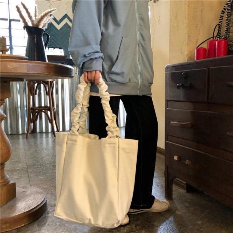 Vintage Ruched Tote Bag with Large Capacity for Women
