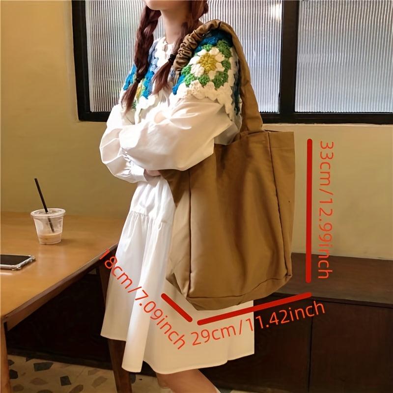 Vintage Ruched Tote Bag with Large Capacity for Women