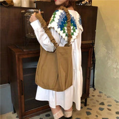Vintage Ruched Tote Bag with Large Capacity for Women