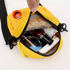 Mini Canvas Crossbody Bag Letter Graphic Square Purse Casual Sports