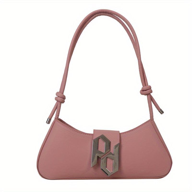 Stylish Pink PU Shoulder Bag for Women