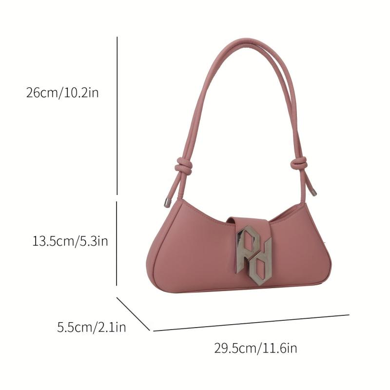 Stylish Pink PU Shoulder Bag for Women