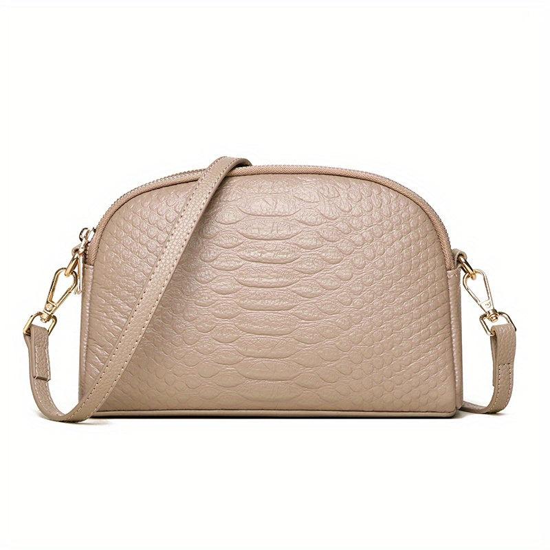 Snakeskin Crossbody Bag Clutch Phone Purse Zipper Shoulder Bag