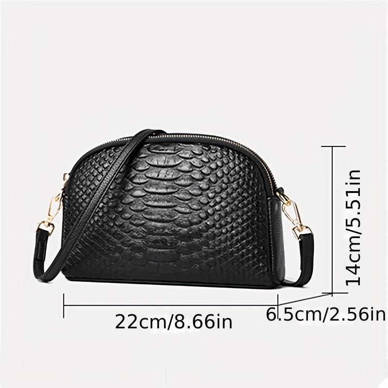 Snakeskin Crossbody Bag Clutch Phone Purse Zipper Shoulder Bag