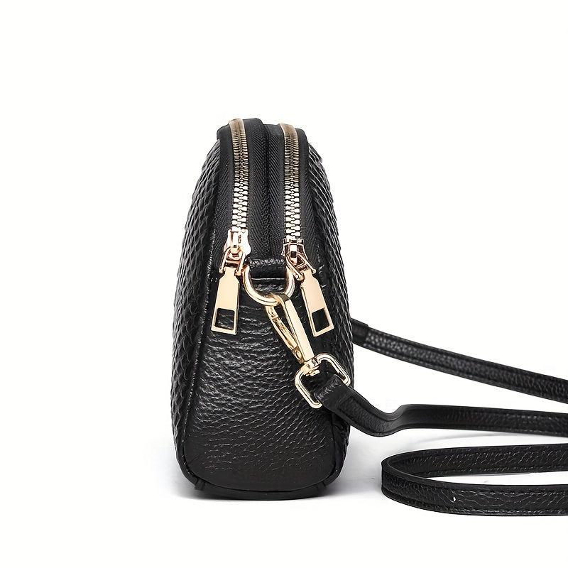 Snakeskin Crossbody Bag Clutch Phone Purse Zipper Shoulder Bag