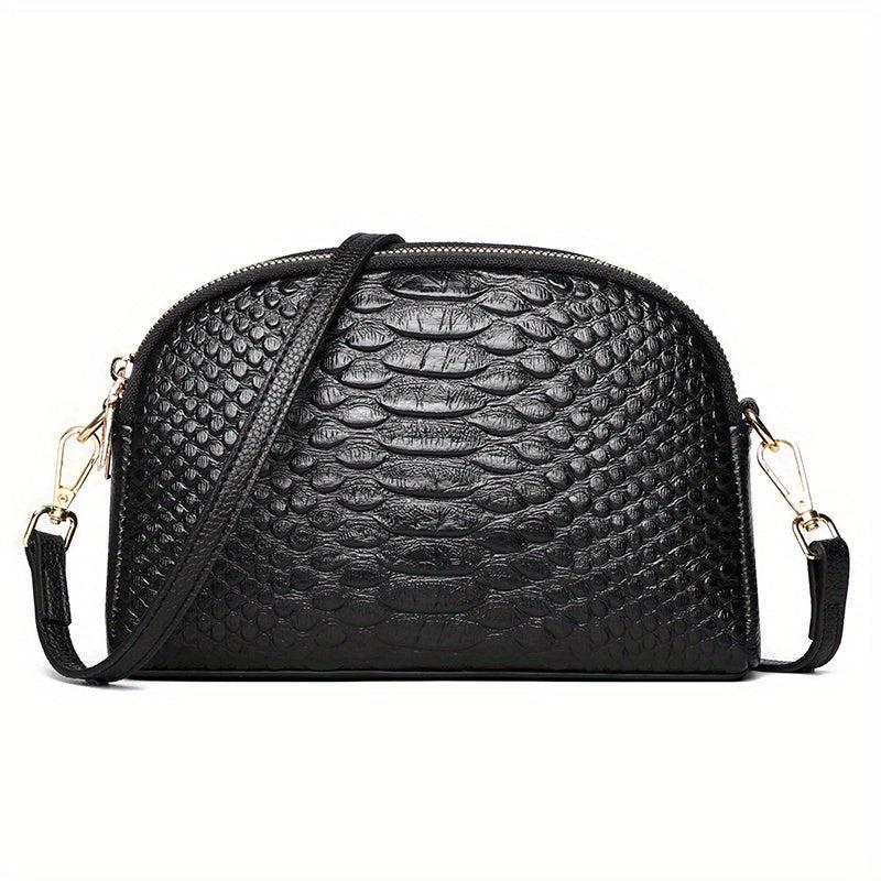 Snakeskin Crossbody Bag Clutch Phone Purse Zipper Shoulder Bag