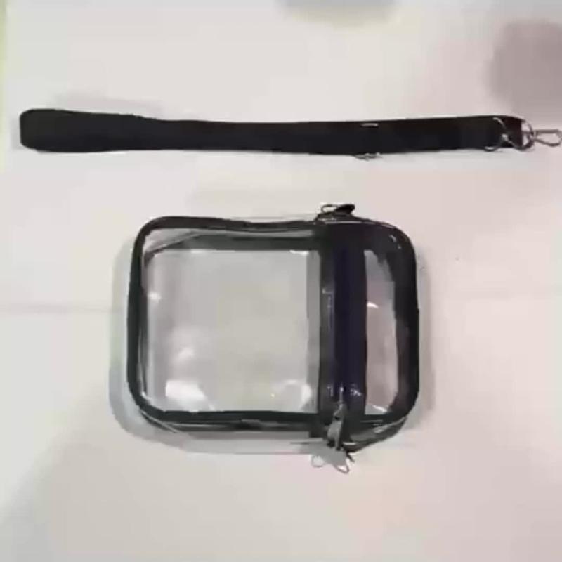 Clear PVC Crossbody Bag Waterproof Shoulder Bag Travel Beach Concert