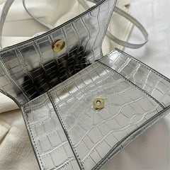 Crocodile Embossed Crossbody Bag for Women