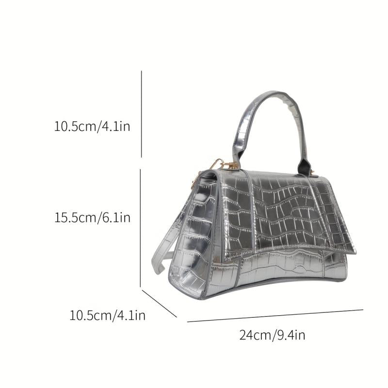 Crocodile Embossed Crossbody Bag for Women