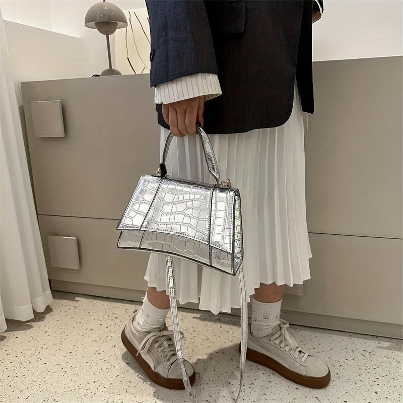 Crocodile Embossed Crossbody Bag for Women