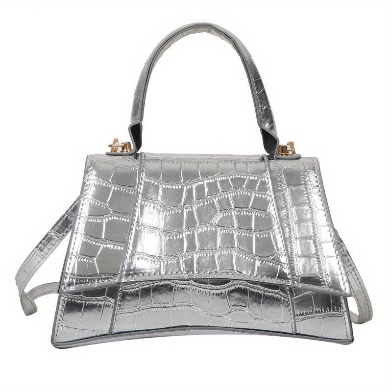 Crocodile Embossed Crossbody Bag for Women