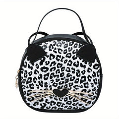 Stylish Cat Round Shoulder Bag Crossbody Purse for Shopping