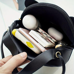 Stylish Cat Round Shoulder Bag Crossbody Purse for Shopping