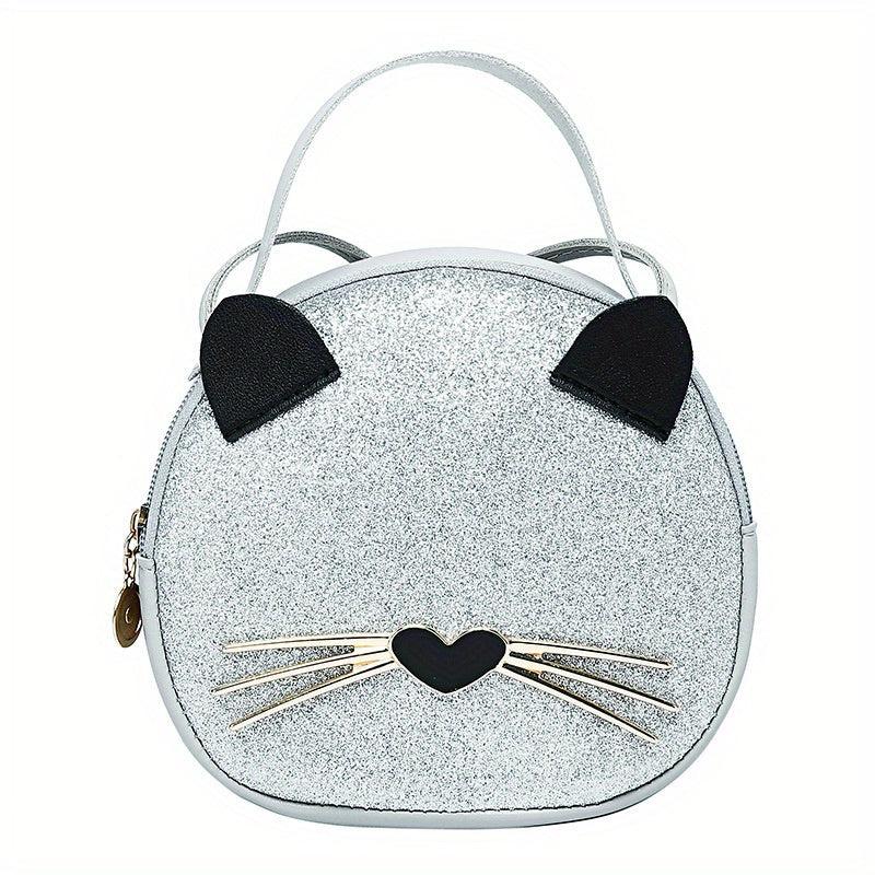 Stylish Cat Round Shoulder Bag Crossbody Purse for Shopping