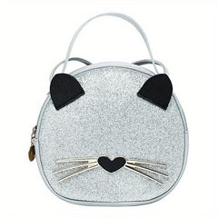Stylish Cat Round Shoulder Bag Crossbody Purse for Shopping