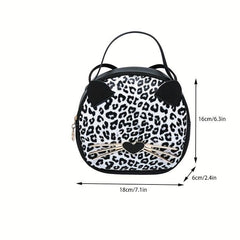Stylish Cat Round Shoulder Bag Crossbody Purse for Shopping