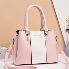 Colorblock Crossbody Bag Top Handle Satchel All Match Handbag