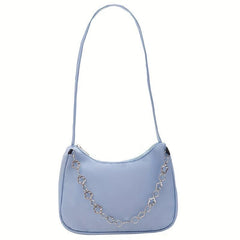 Floral Pattern Metal Shoulder Bag Soft Handbag