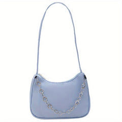 Floral Pattern Metal Shoulder Bag Soft Handbag