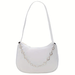 Floral Pattern Metal Shoulder Bag Soft Handbag