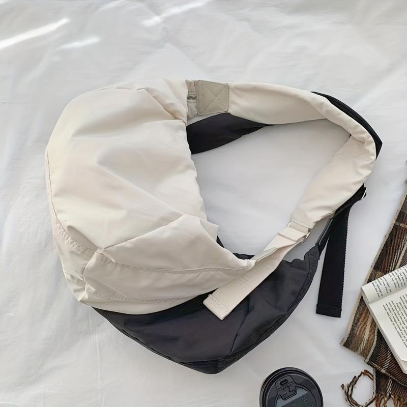 Large Capacity Ruched Crossbody Bag for Sports Gym Travel