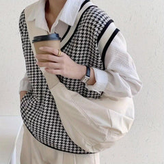 Large Capacity Ruched Crossbody Bag for Sports Gym Travel