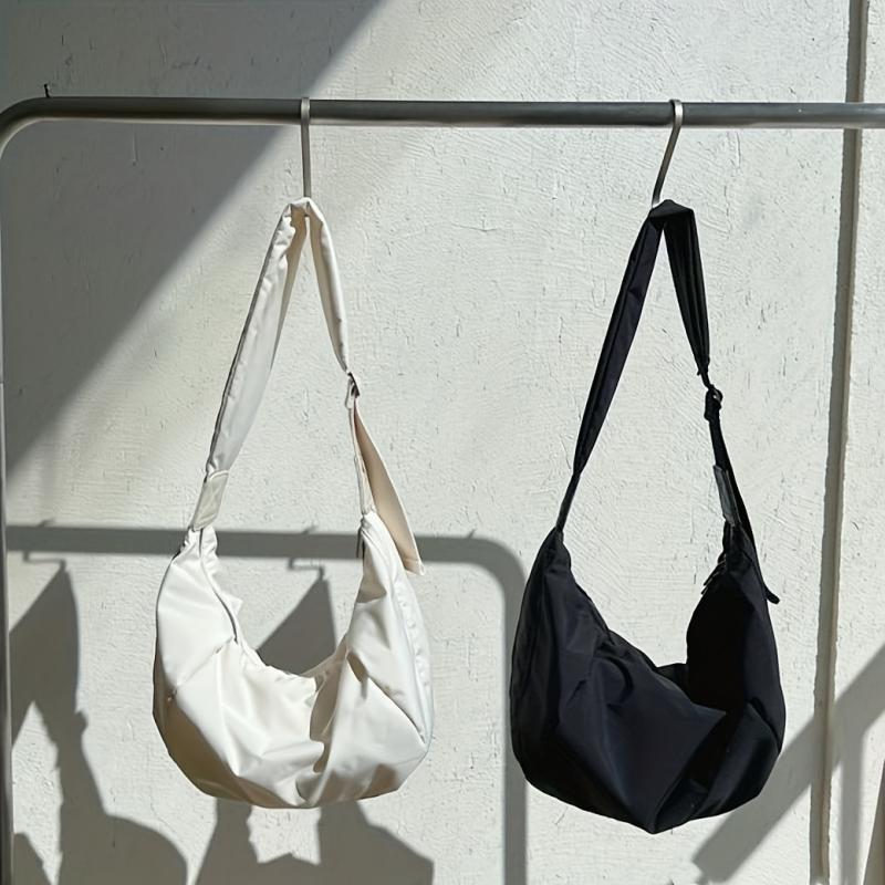 Large Capacity Ruched Crossbody Bag for Sports Gym Travel