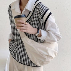 Large Capacity Ruched Crossbody Bag for Sports Gym Travel