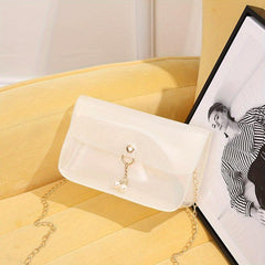 Transparent Square Jelly Bag Shoulder Chain All Match Women's Purse