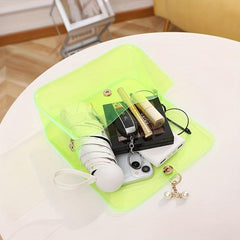 Transparent Square Jelly Bag Shoulder Chain All Match Women's Purse