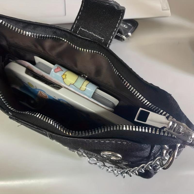 Y2K Grunge Denim Star Underarm Bag