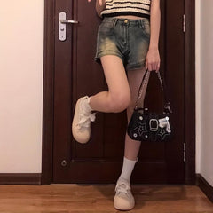 Y2K Grunge Denim Star Underarm Bag