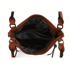 Vintage Leather Hobo Bag Crossbody Handbag for Work & Travel