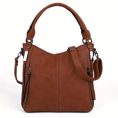 Vintage Leather Hobo Bag Crossbody Handbag for Work & Travel
