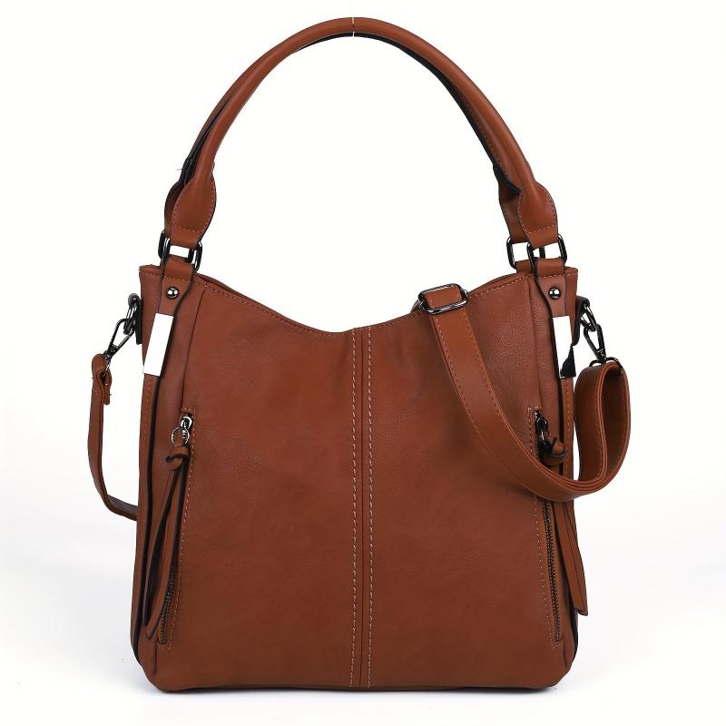 Vintage Leather Hobo Bag Crossbody Handbag for Work & Travel