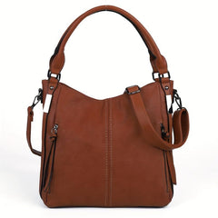 Vintage Leather Hobo Bag Crossbody Handbag for Work & Travel