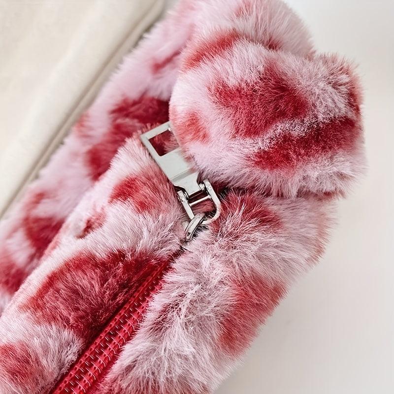 Leopard Cow Pattern Plush Bag Women's Shoulder Bag