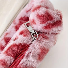 Leopard Cow Pattern Plush Bag Women's Shoulder Bag