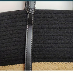 Straw Woven Summer Tote Bag Large Capacity Beach Shoulder Bag Casual Handbag