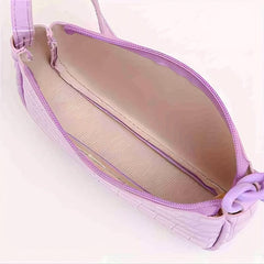 Crocodile Pattern Underarm Bag Solid Shoulder Bag