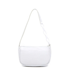 Crocodile Pattern Underarm Bag Solid Shoulder Bag