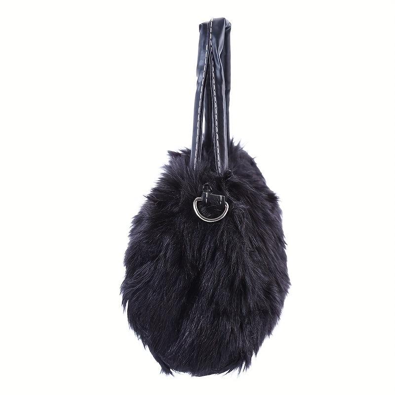 Y2K Fluffy Crossbody Bag Faux Fur Shoulder Purse