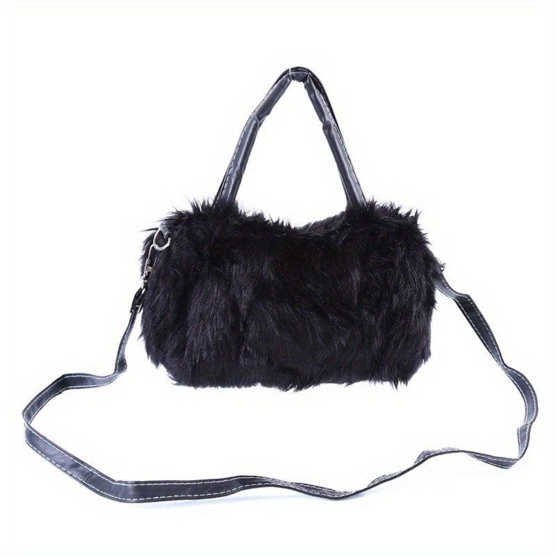Y2K Fluffy Crossbody Bag Faux Fur Shoulder Purse