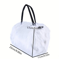 Y2K Fluffy Crossbody Bag Faux Fur Shoulder Purse